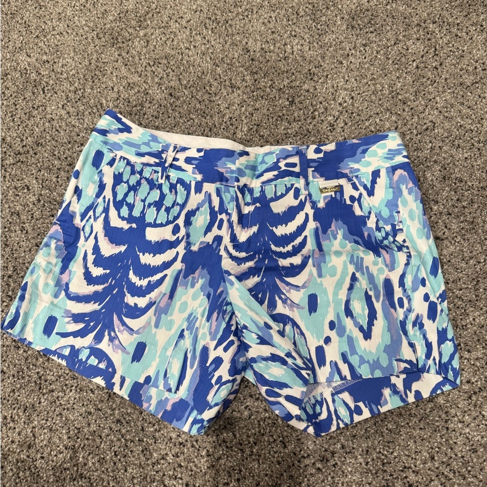Lilly Pulitzer Callahan Tropical Call Me Pineapple Tropical Print Shorts 8